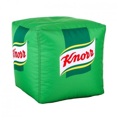 Pehmeä ja mukava Säkkituolin rahi Painatuksella, PUFFA cube 40x40x40 cm. Tämä tyylikäs Rahi käy aikuisillekin. Ilmainen kuljetus