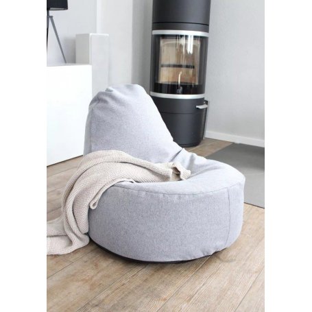 Säkkituoli S Fleece grey lapsille